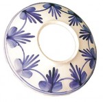 Plato cerámica blanco con azul