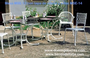 Conjunto para jardín de mesa MSE-13 y silla MSE-14