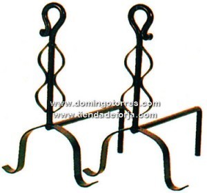 Morillo de leña forja artística MOR-4 ‹ Forja Domingo Torres S.L.