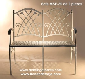 MSE-30 Banco-sofá de aluminio fundido modelo puerto