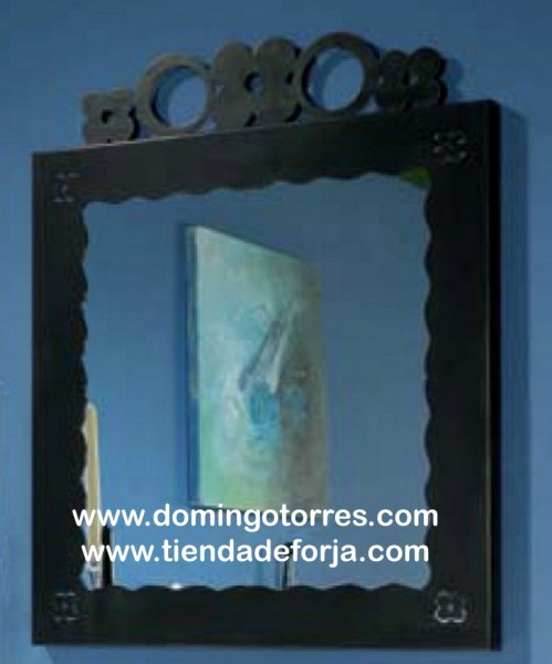 Espejo de forja artística con dibujos CE-56