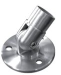 554-INOX Soporte regulable de acero inox satinado para tubo redondo