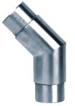 613-INOX Codo empalme tubo acero inox satinado a 135º