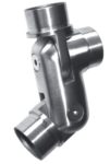 619-INOX Conector regulable para tres tubos en acero inoxidable