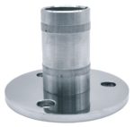 2550-INOX Soporte acero inox espejo para tubo, poste o arranque