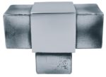 2839-INOX T conector de inoxidable espejo tubo cuadrado