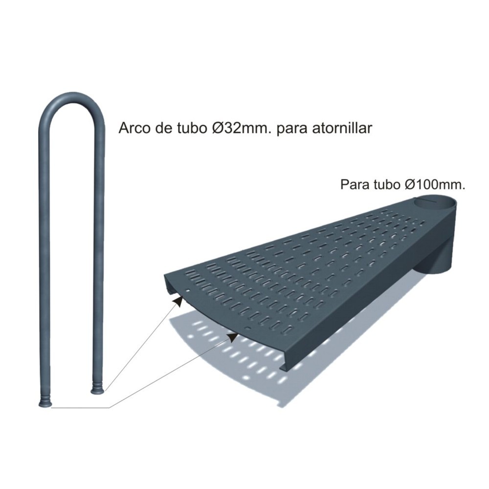 10-CHP Peldaño chapa escalera caracol y arco 10-CHP Peldaño chapa escalera caracol y arco