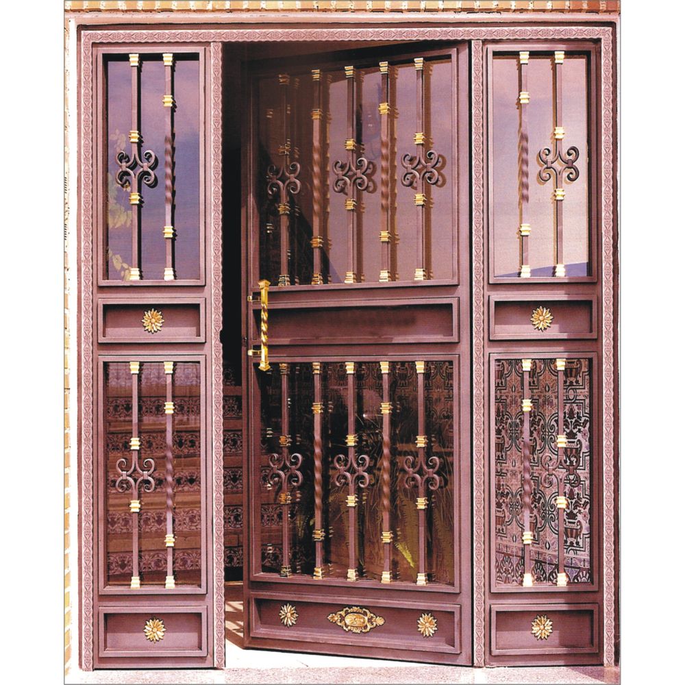 1003 Puerta de calle en forja con barrotes ornamentales 1003 Puerta de calle en forja con barrotes ornamentales