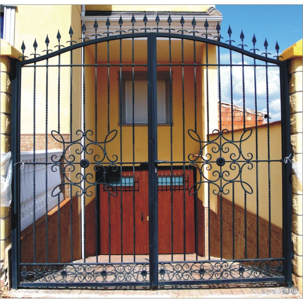 1618-1 Cancela con adorno de 4 puntas de forja 1618-1 Cancela con adorno de 4 puntas de forja