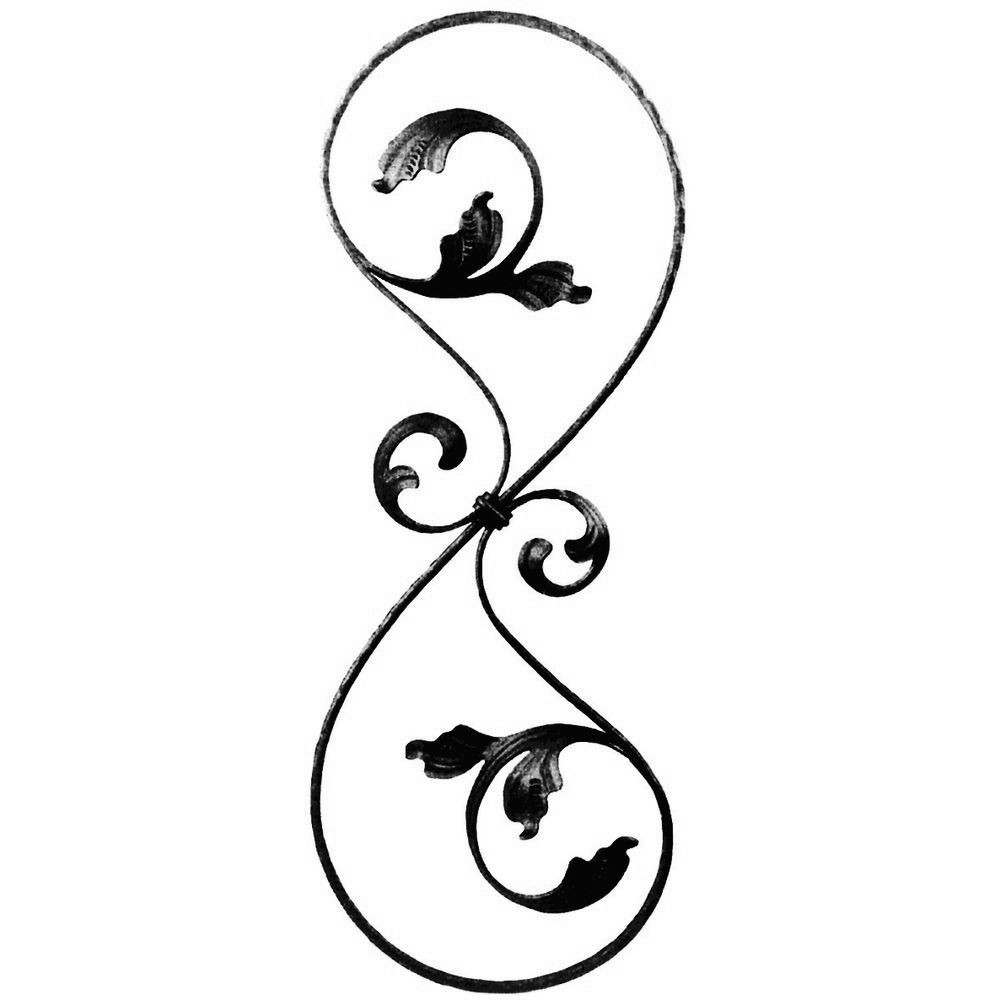 165-BF Barrote forjado con rizo en forma de S 165-BF Barrote forjado con rizo en forma de S