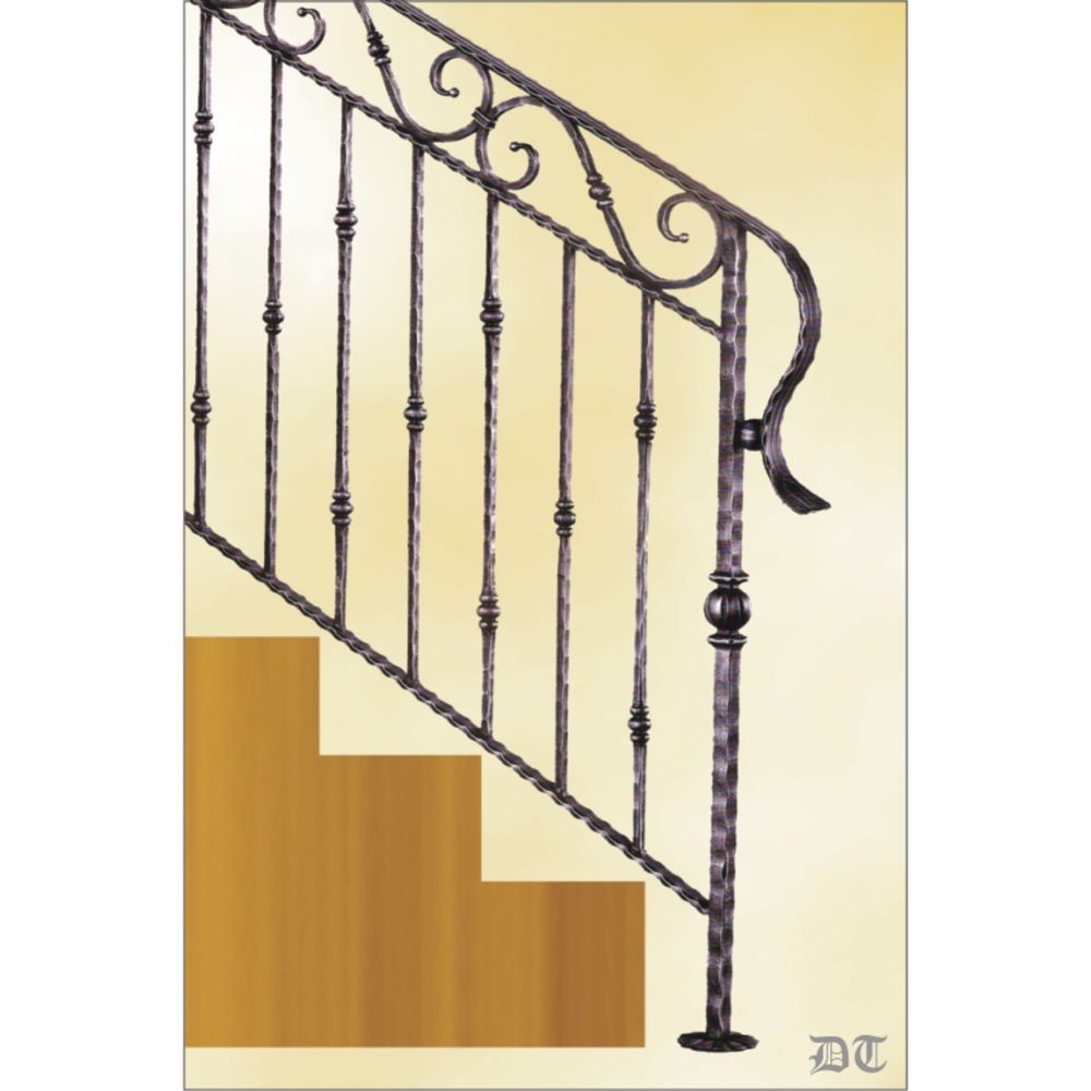 2149 Barandilla con balaustrada en machacado y S en la parte superior 2149 Barandilla con balaustrada en machacado y S en la parte superior