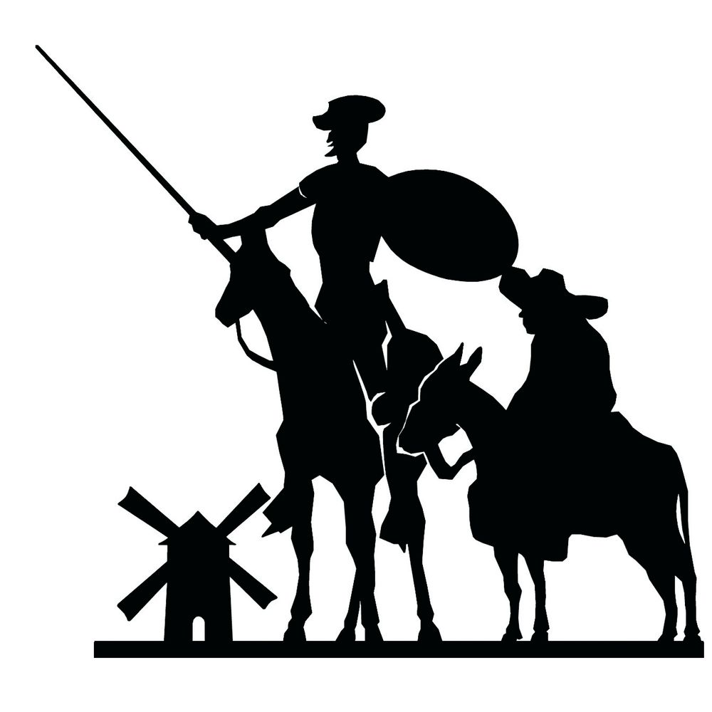 32-CHP Silueta con dibujo de quijote chapa 32-CHP Silueta con dibujo de quijote chapa