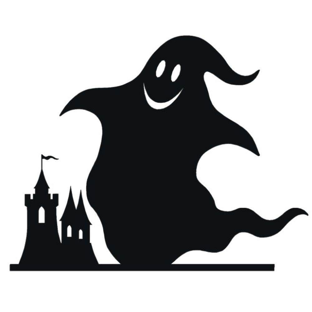 71-CHP Silueta chapa con dibujo de fantasma 71-CHP Silueta chapa con dibujo de fantasma