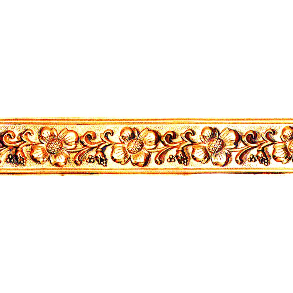 8-CCL Tira chapa latón con flores grandes 8-CCL Tira chapa latón con flores grandes