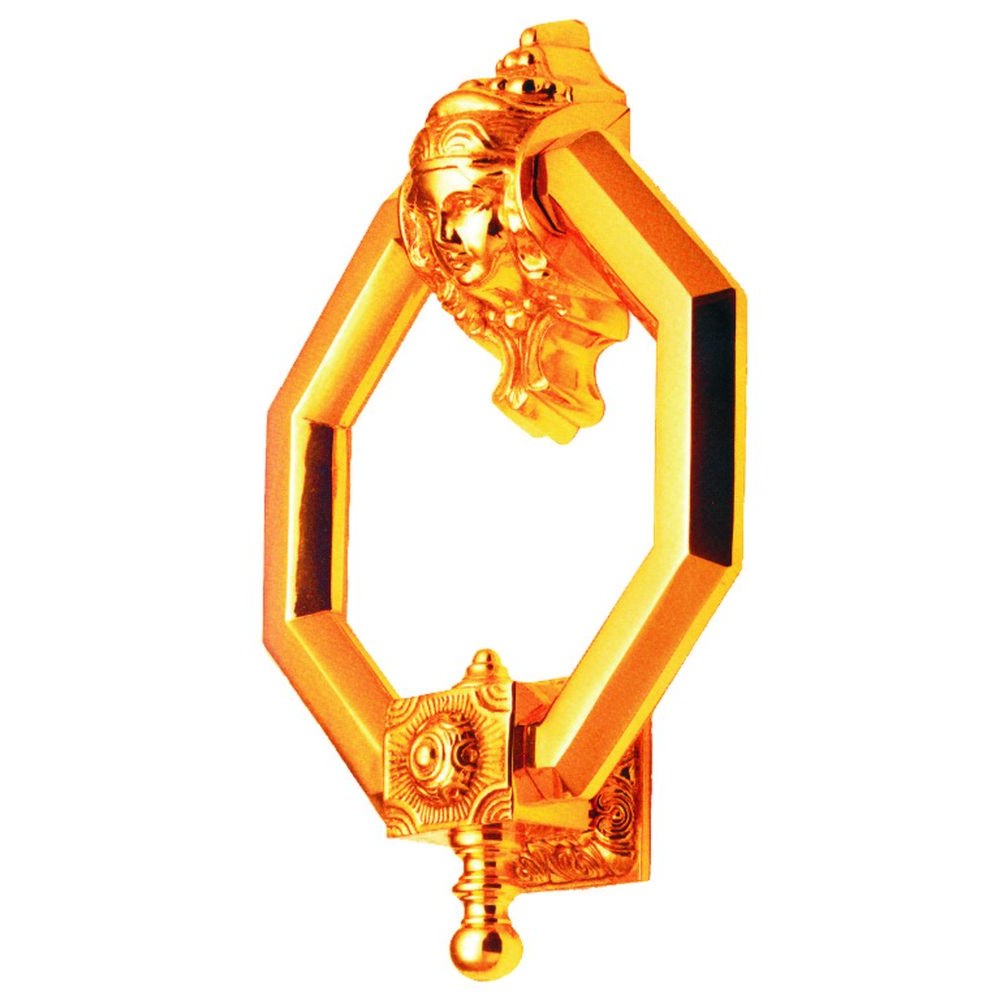 9-L Llamador de forma geométrica latón para puerta 9-L Llamador de forma geométrica latón para puerta