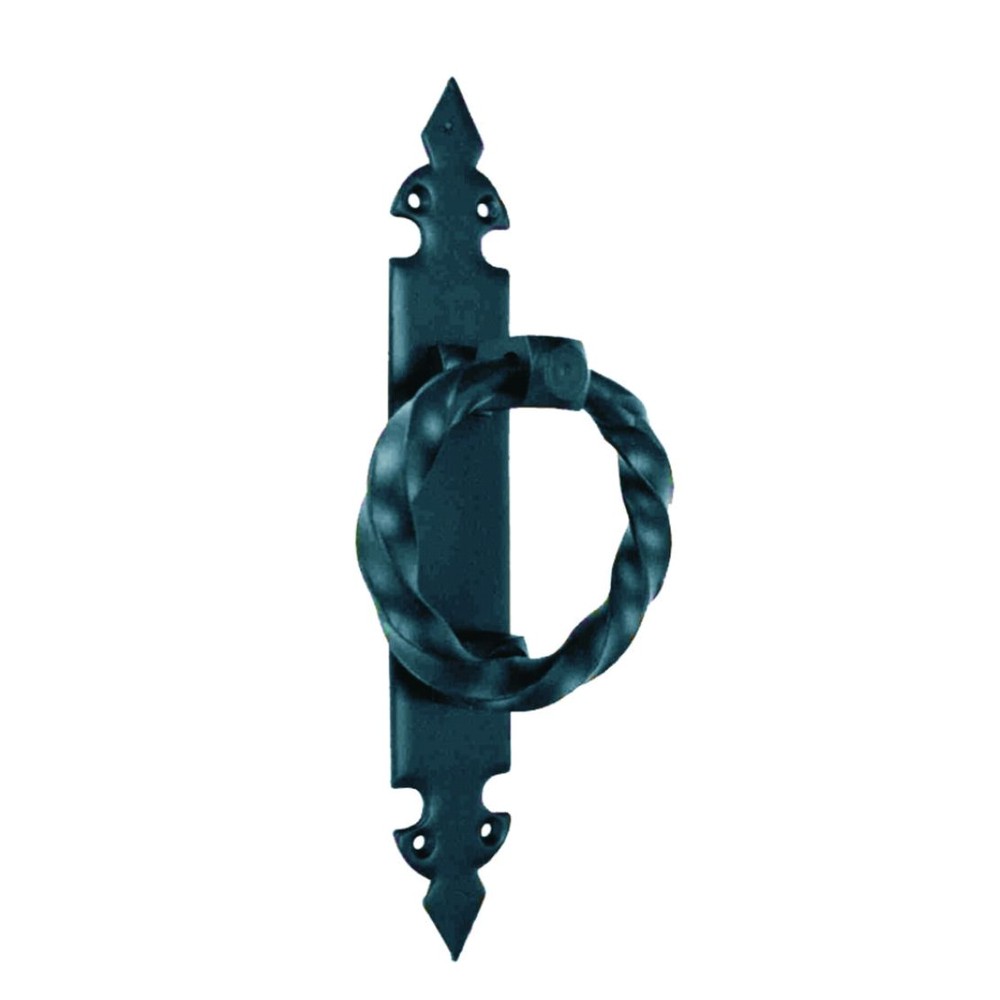 9-LH Llamador de forja en negro para puerta 9-LH Llamador de forja en negro para puerta