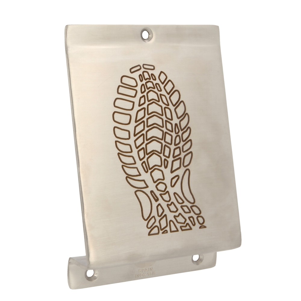 52-PVL-3 Pedal pisapiés para puerta en inoxidable satinado 52-PVL-3 Pedal pisapiés para puerta en inoxidable satinado