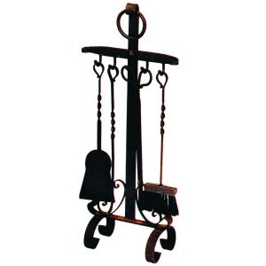 J-12 Juego de chimenea recto de forja