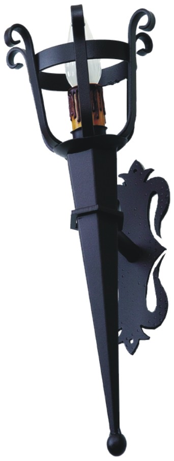 Aplique pared de hierro forjado