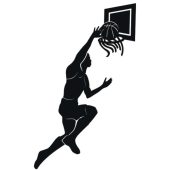 108-CHP Silueta en chapa deporte baloncesto