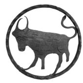 119-AF Adorno Tauro de forja artística