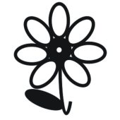 126-CHP Dibujo moderno flor calada chapa