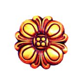 13-RCL Roseta con flor elegante de chapa