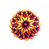 14-RCL Roseta flor con hojas de chapa de latón