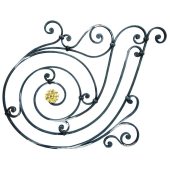 21-AF-RL Adorno forjado con rosetas de latón