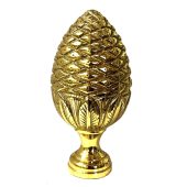 21-RL Remate de piña con hojas de latón en brillo