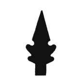 24-LF Lanza de chapa con dibujo decorativo