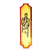 29-PVL Placa hombre baño latón