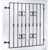 3140 Reja cuadriculada con 4 adornos sencillos