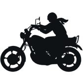 51-CHP Chapa decorativa sin pintar motorista