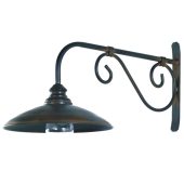 A-112 Aplique vintage de hierro forjado con plato redondo