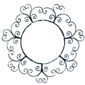 AV-33 Soporte para platos con rizos de forja