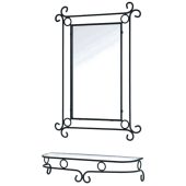 CE-9 Consola sin patas y espejo sencillo de forja