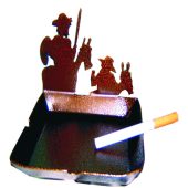 QJ-25 Cenicero cuadrado con dibujo quijote forja