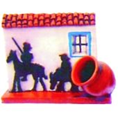 QJ-47 Portalápices de barro con tinaja